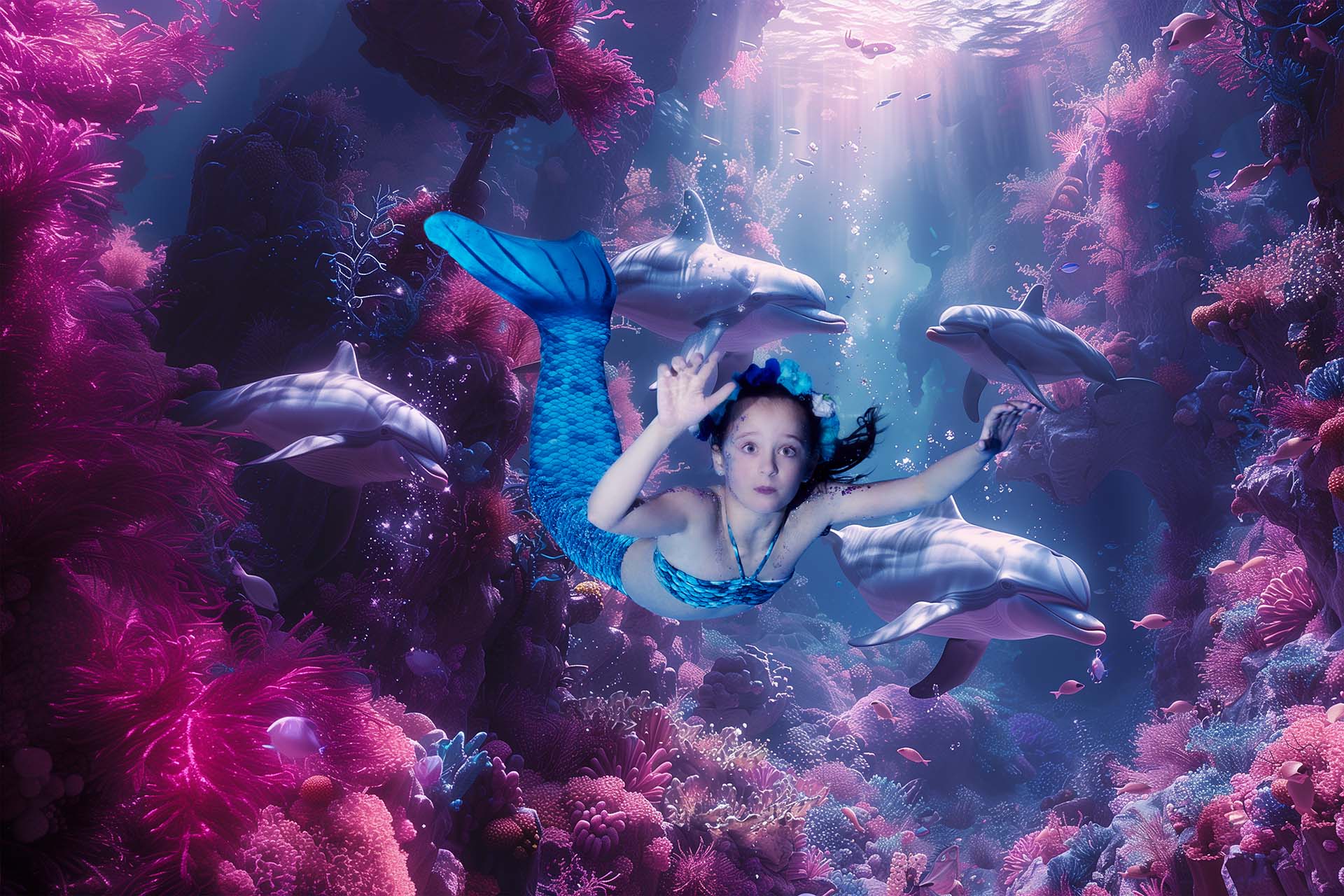 Meerjungfrauen Mermaid Fantasy Unterwasserfotografie Unterwassershooting Fotograf Stephan Ernst