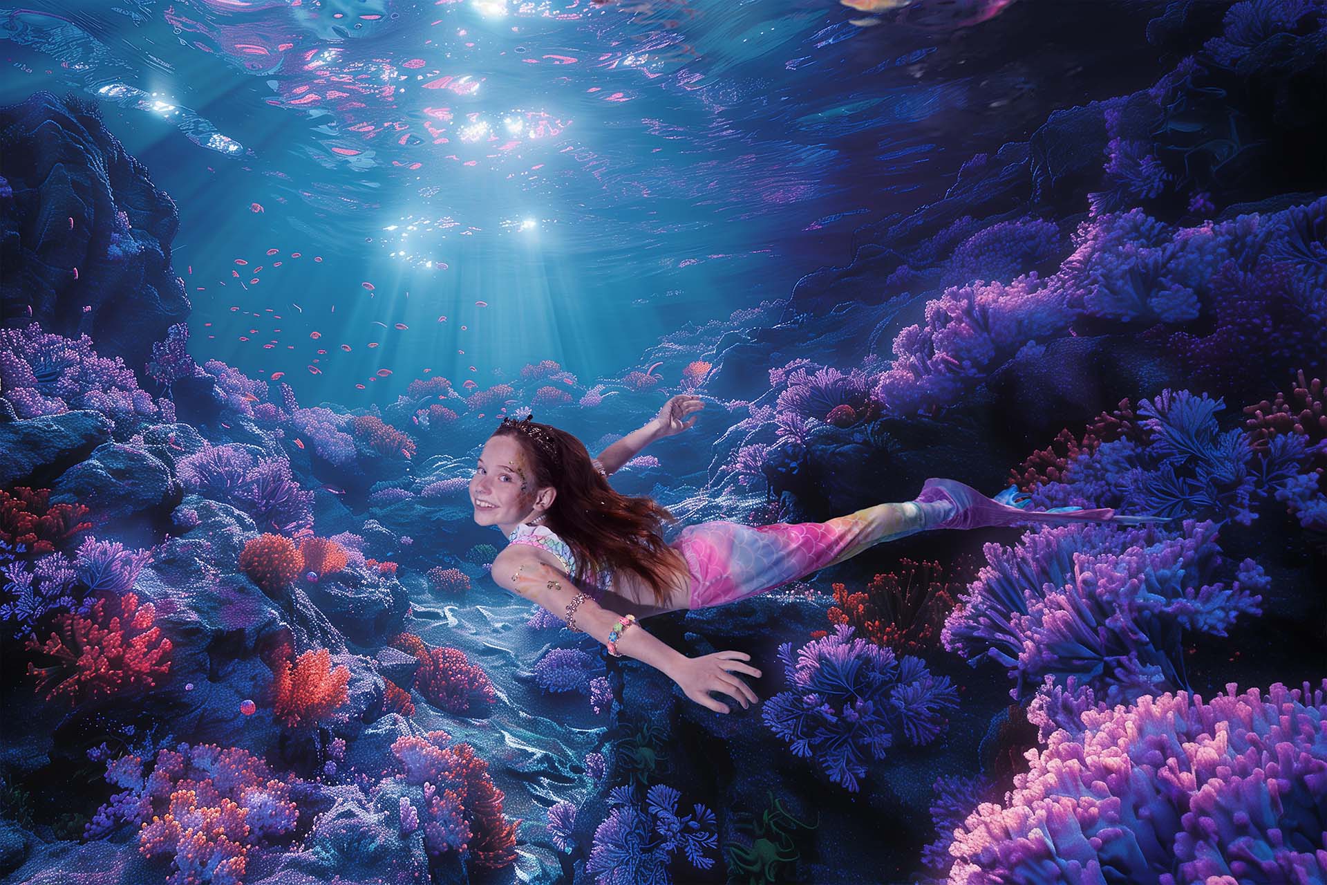 Meerjungfrauen Mermaid Fantasy Unterwasserfotografie Unterwassershooting Fotograf Stephan Ernst